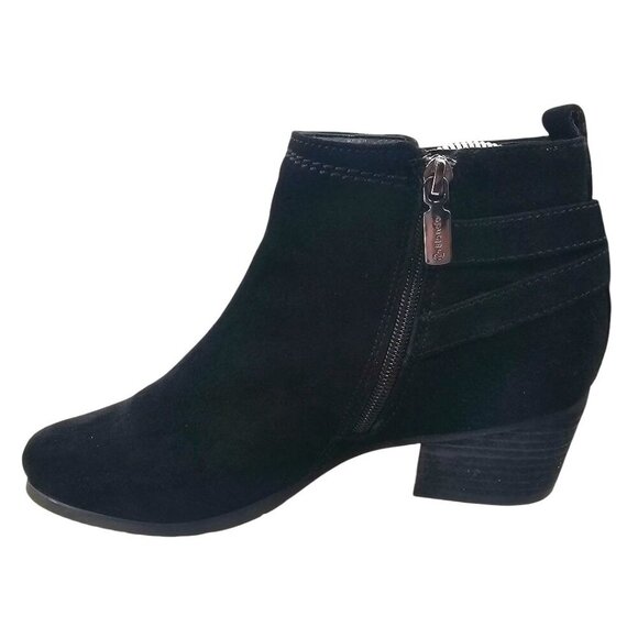 Blondo Womens 8 Idra Black Suede Side Zip Ankle Booties - Picture 6 of 11